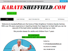 Tablet Screenshot of karatesheffield.com
